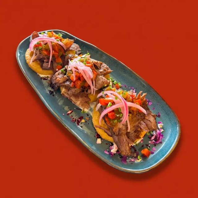 Mini Arepas with Beef.
