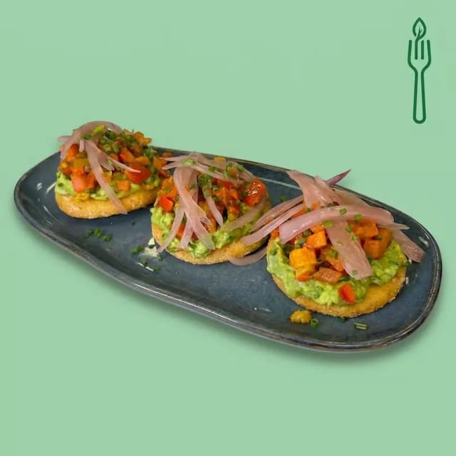 Arepa with Guacamole.